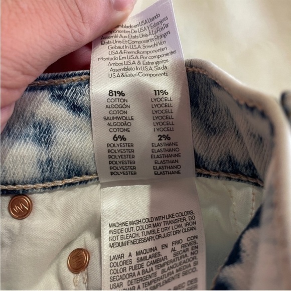 MOTHER- The Tripper Straight Leg White Acid Wash Marshmallow For Breakfast 24 - Picture 11 of 11